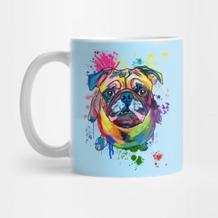 Splatter Paint Pug Mug